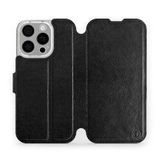 Mobiwear Knížkové flip pouzdro - Apple iPhone 16 Pro - C_BLS Black&Gray