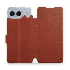 Mobiwear Knížkové flip pouzdro - OnePlus Nord 4 5G - C_BRP Brown&Orange