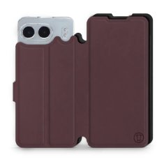 Mobiwear Knížkové flip pouzdro Soft Touch - OnePlus Nord 4 5G - Bordové & Černé