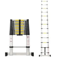 MXM Teleskopický žebřík - 3,8m, hliníkový