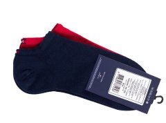 Tommy Hilfiger Ponožky Tommy Hilfiger 2Pack 342023001 Navy Blue/Red 39-42