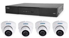 Avtech Kamerový set 1x NVR AVH2109AX a 4x 8MPX IP Dome kamera DGM8208SVAT + 4x Kabel UTP 1x RJ45 - 1x RJ45 Cat5e 15m!