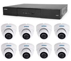 Avtech Kamerový set 1x NVR AVH2109AX a 8x 8MPX IP Dome kamera DGM8208SVAT + 8x Kabel UTP 1x RJ45 - 1x RJ45 Cat5e 15m!