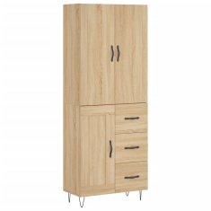 Vidaxl Skříň highboard dub sonoma 69,5 x 34 x 180 cm kompozitní dřevo