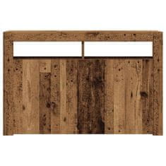 Vidaxl Příborník s LED old wood 115,5 x 30 x 75 cm kompozitní dřevo