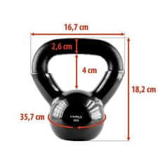 HMS Kettlebell pokrytý vinylem KNV06 6 kg, černý