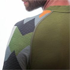 Sensor Triko Merino Impress - pánské, dlouhý, zelená safari-camo - Velikost XL