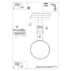 Intesi Závěsná lampa RIO 55 zlatá LED 3000K