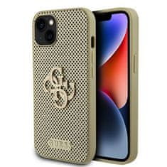 Guess hard kryt na iPhone 15 6.1" Gold Perforated 4G Glitter