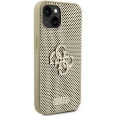 Guess hard kryt na iPhone 15 6.1" Gold Perforated 4G Glitter