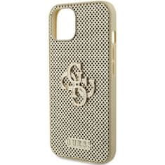 Guess hard kryt na iPhone 15 6.1" Gold Perforated 4G Glitter