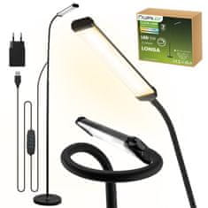 LUMILED Stojací lampa LED stmívatelná s nastavitelnou výškou LONGA 9W CCT