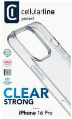 CellularLine Zadní čirý kryt s ochranným rámečkem Clear Duo pro Apple iPhone 16 Pro