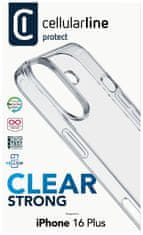 CellularLine Zadní čirý kryt s ochranným rámečkem Clear Duo pro Apple iPhone 16 Plus