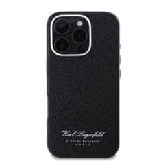 Karl Lagerfeld Zadní kryt Grained PU Hotel RSG pro iPhone 16 Pro Max Black