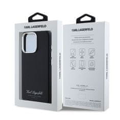 Karl Lagerfeld Zadní kryt Grained PU Hotel RSG pro iPhone 16 Pro Max Black