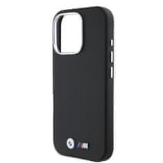 Bmw Zadní kryt M PU Kevlar Metal Logo pro iPhone 16 Pro Max Black