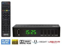 Evolveo Alpha T2, HD DVB-T2 H.265/HEVC multimediální rekordér, HDMI, SCART, USB