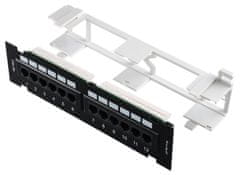 XtendLan Patch panel na zeď, 12 portů, Cat5e