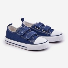 Big Star Dětské tenisky na suchý zip Navy Blue velikost 35