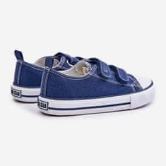 Big Star Dětské tenisky na suchý zip Navy Blue velikost 35