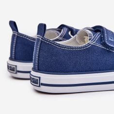 Big Star Dětské tenisky na suchý zip Navy Blue velikost 32