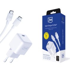 3MK síťová nabíječka Hyper Charger PD 25W + kabel USB-C