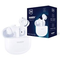 3MK bezdrátová stereo sluchátka HARDY LifePods Pro, stereo, nabíjecí pouzdro, bílá