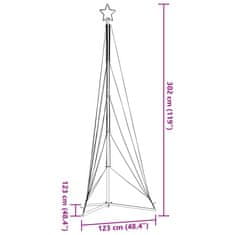 Vidaxl LED vánoční stromek 525 teplých bílých LED diod 302 cm