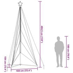 Vidaxl Světla na vánoční stromek 615 barevných LED 404,5 cm