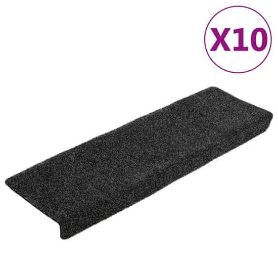 Vidaxl Nášlapy na schody 10 ks šedé 65x21x4 cm vpichované