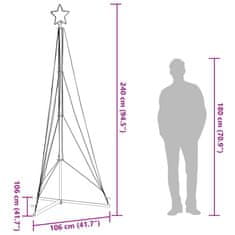 Vidaxl Světla na vánoční stromek 483 studeně bílých LED 240 cm