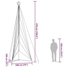 Vidaxl Světla na vánoční stromek 861 studených bílých LED 478 cm