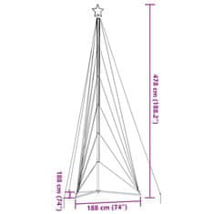 Vidaxl Světla na vánoční stromek 861 studených bílých LED 478 cm