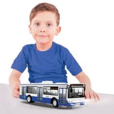 Autobus který hlásí zastávky česky 28 cm modrý