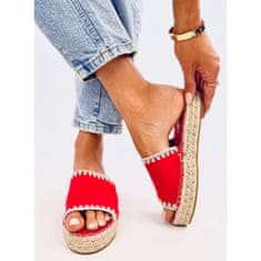 Dámské žabky espadrille Red velikost 37