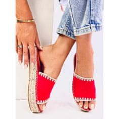 Dámské žabky espadrille Red velikost 37