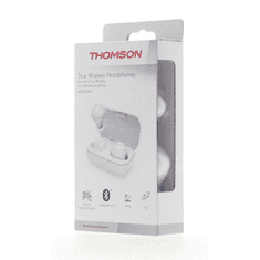 Thomson Bluetooth špuntová sluchátka WEAR7701, bezdrátová, nabíjecí pouzdro, bílá