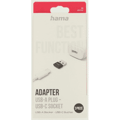 Hama redukce USB-A na USB-C, kompaktní, 3 ks