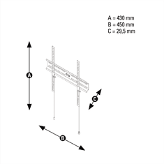 Thomson WAB056 nástěnný držák TV, 400x400, fixní, 1*