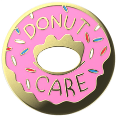 PopSockets PopTop Gen.2, Donut Care Enamel, smalt+kov, růžová kobliha, výměnný vršek