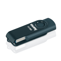 Hama USB 3.0 Flash Drive Rotate, 128 GB, 70 MB/s, petrolejová modrá