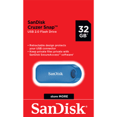 SanDisk 186480 USB FD 32GB Cruzer Snap Blue