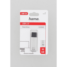 Hama FlashPen Classic, USB 3.0, 32 GB, 40 MB/s, stříbrný