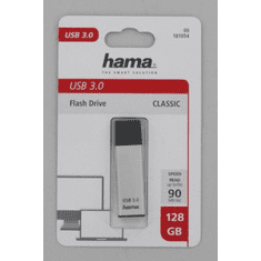 Hama FlashPen Classic, USB 3.0, 128 GB, 40 MB/s, stříbrný