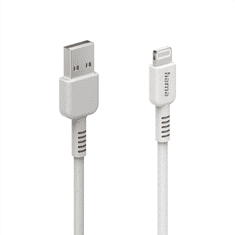 Hama Eco MFi kabel USB 2.0 pro Apple, USB-A – Lightning, 1 m, bílý