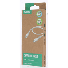 Hama Eco kabel USB-C 2.0 typ C-C 1 m, bílý