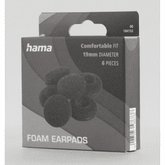 Hama pěnové náušníky pro sluchátka, 19 mm, 6 ks