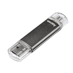 Hama Flashdisk flashPen Laeta Twin 16 GB 10 MB/s, šedá