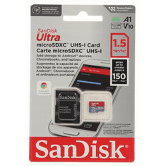 SanDisk Ultra microSDXC 1,5 TB + SD Adapter 150 MB/s A1 Class 10 UHS-I